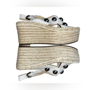 Marc Fisher LTD White Rella Platform Espadrilles Size 6.5 M